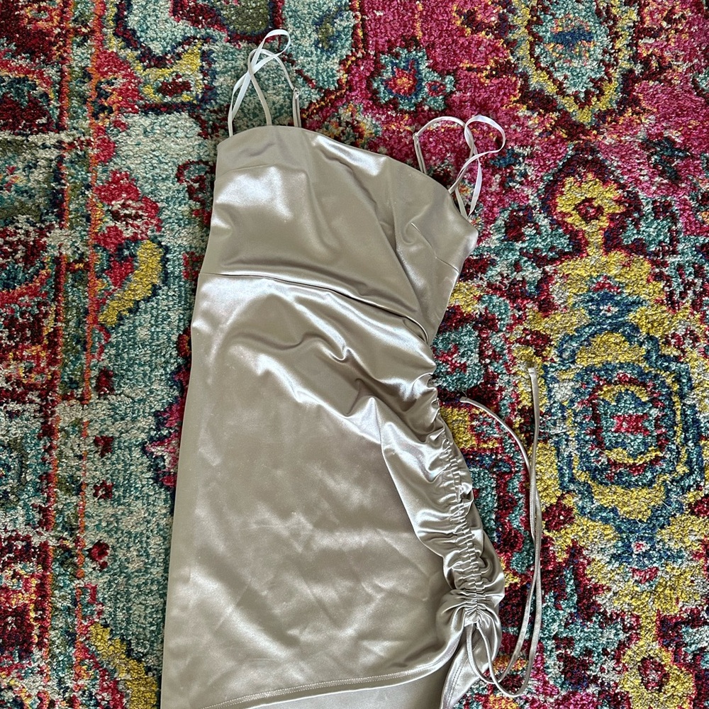 champagne mini dress